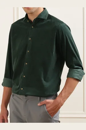 Eton Men Spread Collar Solid Cotton Slim Fit Formal Shirt