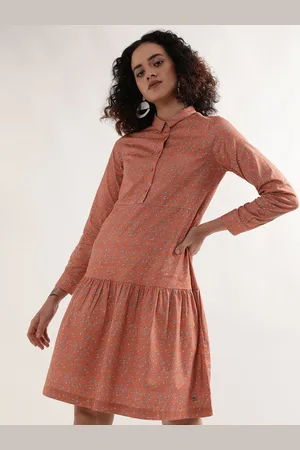 Elle Women Geometric Print Shirt Dress
