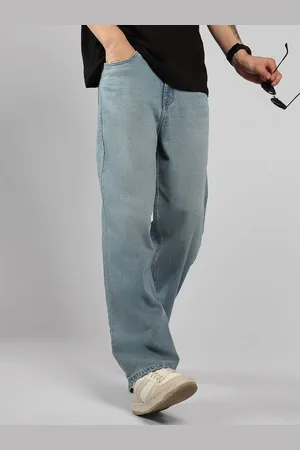 High Star Men Classic Relaxed Fit Light Fade Cotton Jeans