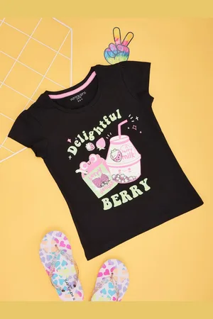 Pantaloons Girls Printed Round Neck Cotton Tshirt