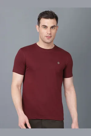 dollar Men Cotton Round Neck Short Sleeves Regular Fit Applique T-shirt