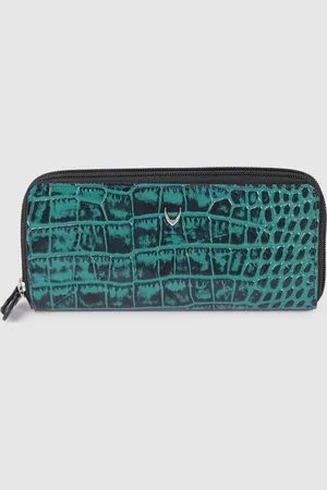 Hidesign Women Animal Textured Leather Zip Around Wallet