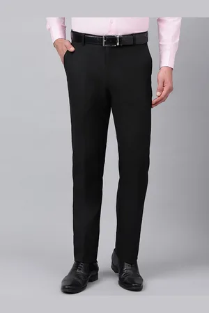Richlook Men Smart Flat-Front Formal Trousers