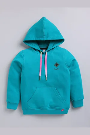 Ginie Girls Solid Hooded Sweatshirt