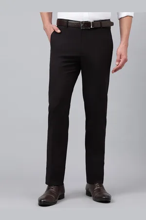 Richlook Men Solid Smart Flat-Front Formal Trousers