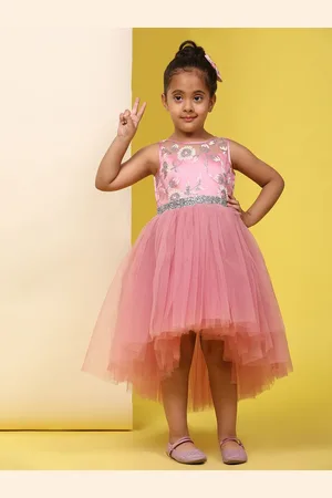 Toy Balloon Kids Girls Floral Embellished Net Fit & Flare Dress
