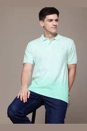 Nautica Men Dyed Polo Collar Pure Cotton T-shirt