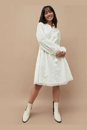 Colour Me By Melange Women Floral Embroidered A-Line Dress