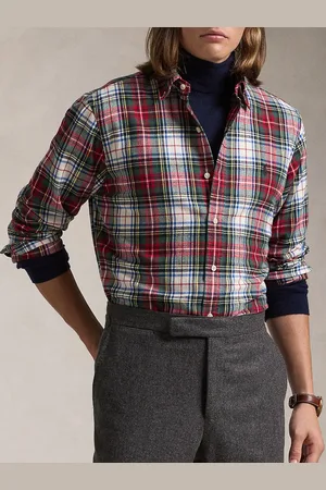 Ralph Lauren Men Checked Pure Cotton Custom-Fit Shirts