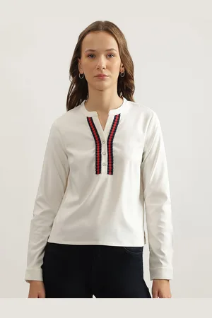 ICONIC Women Solid Round Neck Cotton Top