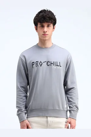 Flying Machine Men Typography Printed Round Neck Cotton Pullover Sweatshirt