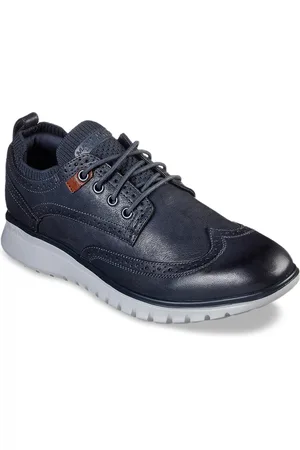 Skechers Men Navy Blue Solid Sneakers