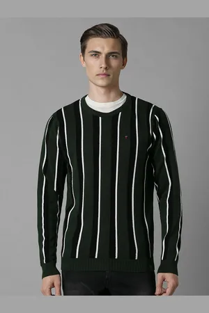 Louis Philippe Men Striped Pullover