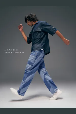 Flying Machine Men Orry X Mid Rise Cotton Cobain Loose Jeans