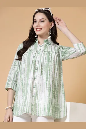 Kalini Abstract Printed Spread Collar Cotton Casual Shirt