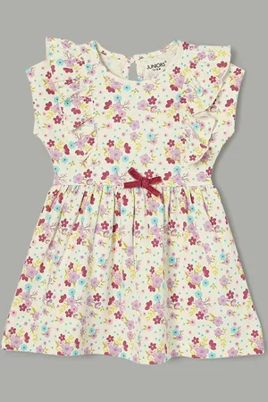 Lifestyle Girls Floral Print Flutter Sleeve Fit & Flare Dress
