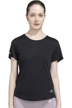 adidas Women Solid Round Neck T-shirt
