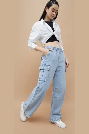 Lifestyle Women Straight Fit Cargo Jeans