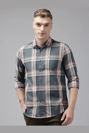 Blackberrys Pure Cotton India Slim Fit Checked Casual Shirt
