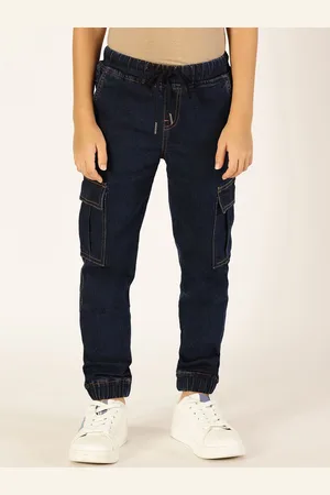 French Connection Boys Solid Mid-Rise Smart Jogger Stretchable Jeans