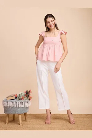 BAESD Women Floral Printed Square Neck Top