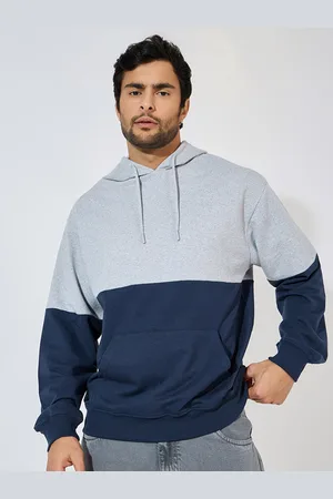 Styli Men Relaxed Fit Colorblock Terry Eco Earth Hoodie