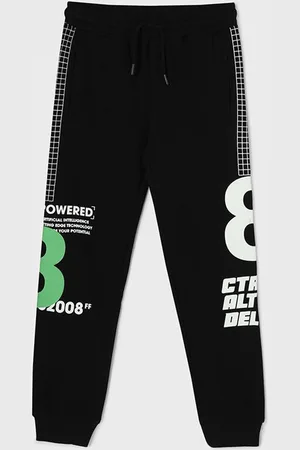 Lifestyle Boys Printed Pure Cotton Joggers