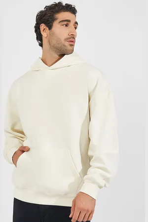 Styli Men Solid Oversized Hooded Pullover Sweatshirt