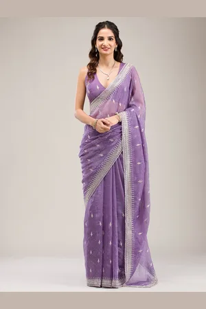 Koskii Embroidered Zari Tissue Saree