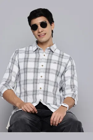 Aeropostale Plaid Check Textured Shirt