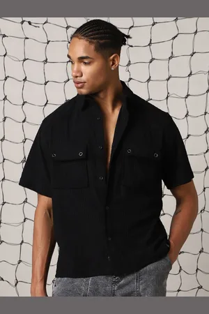 Hubberholme Men Classic Fit Textured Oversized Casual Shirt