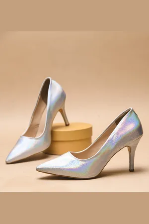 THE WHITE POLE Women Closed Back Stiletto Heel Pumps