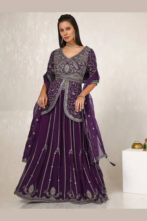 Soch Floral Embroidered Sequinned Ready to Wear Lehenga & Unstitched Blouse With Dupatta