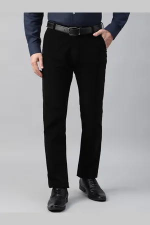 HANCOCK Men Comfort Slim Fit Pure Cotton Velvet Formal Trousers