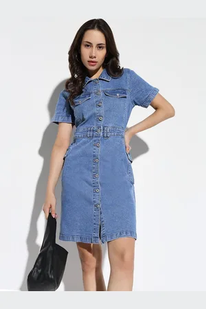 SHOWOFF Women Denim Shirt Dress
