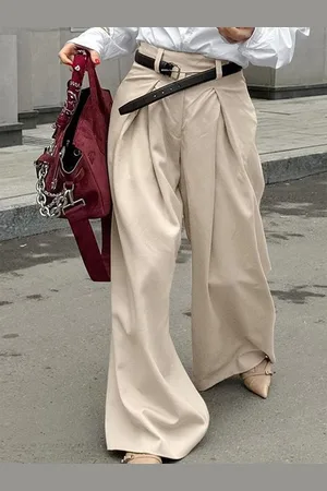 LULU & SKY Women Loose Fit High-Rise Trousers