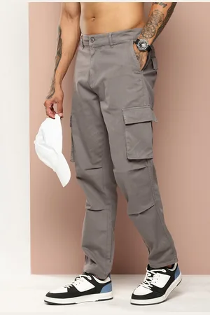 HARVARD Men Slim Fit Mid Rise Cargos Trousers