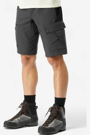 DECATHLON Men Dark Grey Multi Pocket Mid-Rise Trekking Shorts