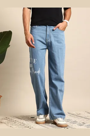 Mast & Harbour Men Pure Cotton Wide Leg Jeans