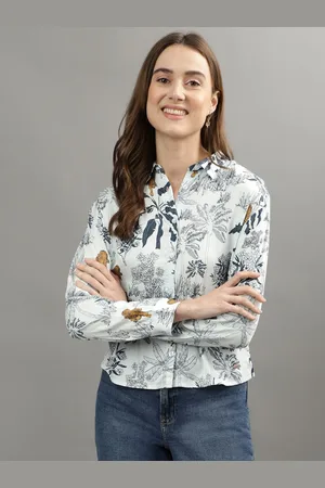 ICONIC Women Conversational Printed Spread Collar Casual Shirt