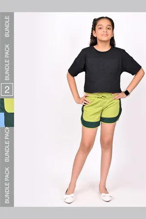 BAESD Girls Pack Of 2 Cotton Shorts