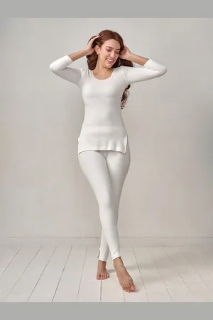 INFERNO Women Three-Quarter Sleeves Long Thermal Top & Pant Set