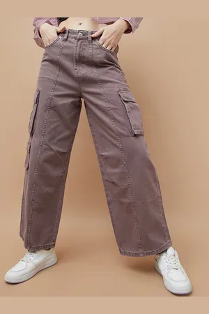 Lifestyle Women Clean Look No Fade Wide Leg Jeans