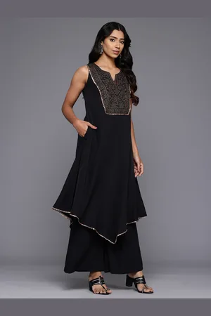 Ahalyaa Paisley Printed Sequinned Kurta with Palazzos