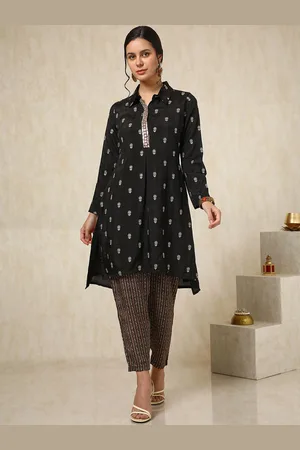 Soch Embroidered Shirt Collar Top With Trousers
