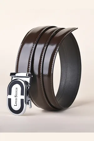 LOUIS STITCH Premium VT Leather Men Auto Lock Buckle Belt