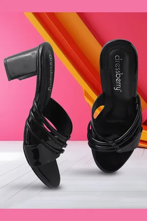 DressBerry Block Mules with Tassels