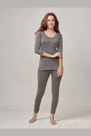 INFERNO Women Three-Quarter Sleeves Long Thermal Top & Pant Set