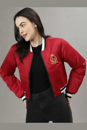 ICONIC Women Varsity Jacket with Embroidered