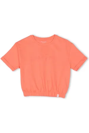 Gini and Jony Girls Typography Printed Cotton T-shirt